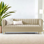 Jarvis 3 Seater Sofa Set for Living Room (Dark Grey Fabric) | Premium Fabric Sofa Set