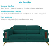 Falconar 3 Seater Sofa Set for Living Room (Pine Fabric) Premium Fabric Sofa