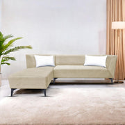 Casaliving Cassidy LHS 6 Seater L Shape Sofa Set for Living Room (Black Colour) Premium Fabric Sofa