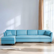 Casaliving Marvin LHS 4 Seater L Shape Sofa Set for Living Room (Black Fabric) Premium Fabric Sofa