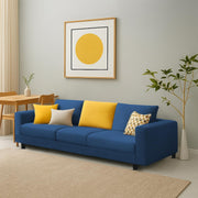 Minta 3 Seater Sofa Set for Living Room (Blue Colour Fabric) Premium Fabric Sofa