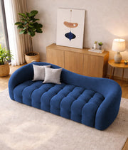Ariana Modern Premium Boucle Fabric Sofa, Upholstered 3 Seater Sofa Set for Living Room, (Black Colour) Premium Boucle Fabric Sofa