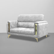 Gelio 2 Seater Sofa Set for Living Room (Black Colour) Premium Fabric Sofa