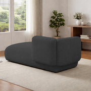 Casaliving Glacia Upholstered Indoor Chaise Lounge Chair 2 Seater Sofa Two Seater Sofa for Living Room Offices Hotels Bedroom (Black) Premium Boucle Fabric Sofa