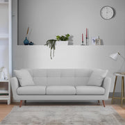 Letty 3 Seater Sofa Set for Living Room (Grey Colour) Premium Fabric Sofa