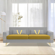 Ivary 3 Seater Sofa Set for Living Room (Black Colour) Premium Fabric Sofa