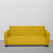 Percy 3 Seater Sofa Set for Living Room (Yellow Fabric) Premium Fabric Sofa