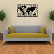 Casaliving Fenton 3 Seater Sofa Set for Living Room (Black Blue Colour) Premium Fabric Sofa