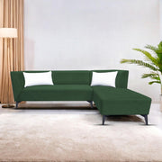 Casaliving Cassidy LHS 6 Seater L Shape Sofa Set for Living Room (Black Colour) Premium Fabric Sofa