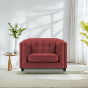 Sinclair 1 Seater Sofa Set for Living Room (Blue Colour) Premium Fabric Sofa