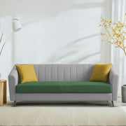 Casaliving Barton 3 Seater Sofa for Living Room (Blue Black Fabric) Premium Fabric Sofa