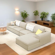 Badger LHS 6 Seater L Shape Sofa Set for Living Room (Black Fabric) Premium Fabric Sofa