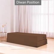 Marcus 3 Seater Sofa Cum Bed with 3 Cushions for Living Room (Black Fabric) Premium Fabric Sofa Set 6.5 X 6.5 Feet