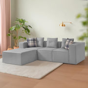 Karoline 3 Seater Sofa Set with Center Table for Living Room (Black Colour) Premium Fabric Sofa