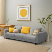 Minta 3 Seater Sofa Set for Living Room (Grey Colour Fabric) Premium Fabric Sofa