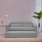 Torrato 3 Seater Sofa Cum Bed for Living Room (Grey Colour Fabric) Premium Fabric Sofa