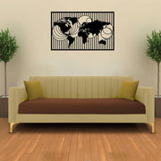 Casaliving Fenton 3 Seater Sofa Set for Living Room (Black Blue Colour) Premium Fabric Sofa