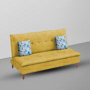 Calvin 3 Seater Sofa Cum Bed for Living Room (Black Fabric) Premium Fabric Sofa