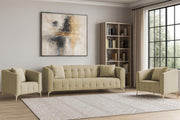Casaliving Eren 3+1+1 Seater Sofa Set for Living Room (Black Colour Fabric) Premium Fabric Sofa Set for Living Room
