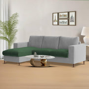 Charmi LHS 4 Seater L Shape Sofa Set for Living Room (Green Grey Fabric) Premium Fabric Sofa