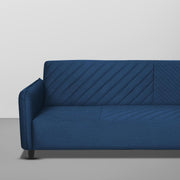 Percy 3 Seater Sofa Set for Living Room (Blue Fabric) Premium Fabric Sofa