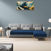 Gamora RHS 4 Seater L Shape Sofa Set for Living Room (Blue Grey) Premium Fabric Sofa
