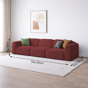 Amaco Modern Velvet Sofa, Tufted Design Upholstered 3 Seater Sofa Set for Living Room, (Black Colour) Premium Velvet Fabric Sofa