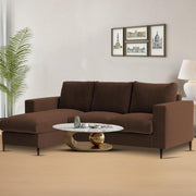 Charmi LHS 4 Seater L Shape Sofa Set for Living Room (Brown Fabric) Premium Fabric Sofa