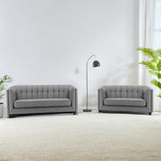 Casaliving Sinclair 3+1+1 Seater Sofa Set for Living Room (Blue Black Colour) Premium Fabric Sofa