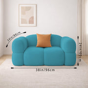 Vetras Modern Velvet Bubble Cloud Sofa, Tufted Design Upholstered 3+1 Seater Sofa Set for Living Room, (Black Colour) Premium Velvet Fabric Sofa