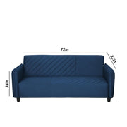 Percy 3 Seater Sofa Set for Living Room (Blue Fabric) Premium Fabric Sofa