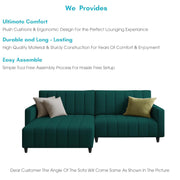 Netlie 4 Seater LHS L Shape Sofa Set for Living Room (Pine Fabric) Premium Fabric Sofa Set for Living Room