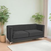 Ember 3 Seater Sofa Set for Living Room (Black Colour) Premium Fabric Sofa
