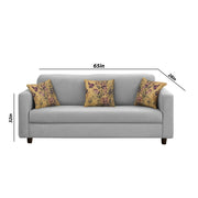 Lifestyle 3 Seater Sofa for Living Room (Black Colour Fabric)