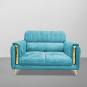 Gelio 2 Seater Sofa Set for Living Room (Black Colour) Premium Fabric Sofa