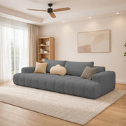 Casaliving Ajax Modern Velvet Sofa, Tufted Design Upholstered 3 Seater Sofa Set for Living Room, (Black Colour) Premium Velvet Fabric Sofa