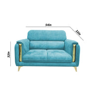 Gelio 2 Seater Sofa Set for Living Room (Black Colour) Premium Fabric Sofa