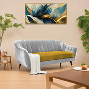 Casaliving Anyse 2 Seater Sofa Set for Living Room (Grey Colour Fabric) Premium Fabric Sofa