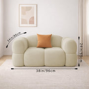 Vetras Modern Velvet Bubble Cloud Sofa, Tufted Design Upholstered 3+1 Seater Sofa Set for Living Room, (Black Colour) Premium Velvet Fabric Sofa