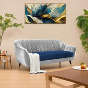 Casaliving Anyse 2 Seater Sofa Set for Living Room (Grey Colour Fabric) Premium Fabric Sofa