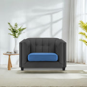 Sinclair 1 Seater Sofa Set for Living Room (Blue Colour) Premium Fabric Sofa