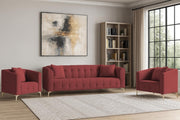 Eren 3+1+1 Seater Sofa Set for Living Room (Maroon Colour Fabric) Premium Fabric Sofa Set for Living Room