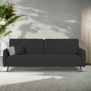 Casaliving Mazano 3 Seater Sofa Set for Living Room (Blue Colour) Premium Fabric Sofa