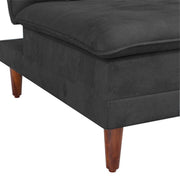 Calvin 3 Seater Sofa Cum Bed for Living Room (Black Fabric) Premium Fabric Sofa