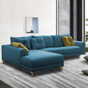 Viva LHS 6 Seater L Shape Sofa Set for Living Room (Turquise) Premium Fabric Sofa