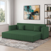 Cameron 3 Seater Sofa Cum Bed for Living Room (Green Fabric) Premium Fabric Sofa