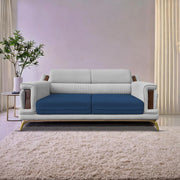 Falconar 3 Seater Sofa Set for Living Room (Blue Grey Fabric) Premium Fabric Sofa