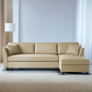 Casaliving Marvin LHS 4 Seater L Shape Sofa Set for Living Room (Black Fabric) Premium Fabric Sofa