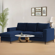 Charmi LHS 4 Seater L Shape Sofa Set for Living Room (Blue Fabric) Premium Fabric Sofa