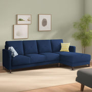 Swaloni RHS 6 Seater L Shape Sofa Set for Living Room (Blue) Premium Fabric Sofa